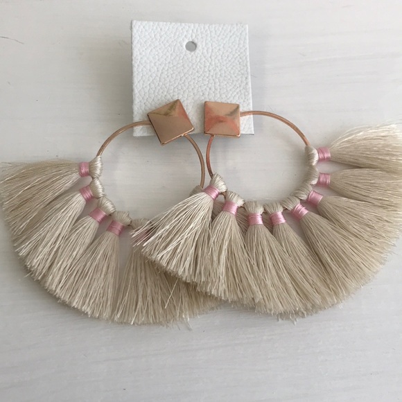 Free People Jewelry - Free People Tassel Hoop Earrings
